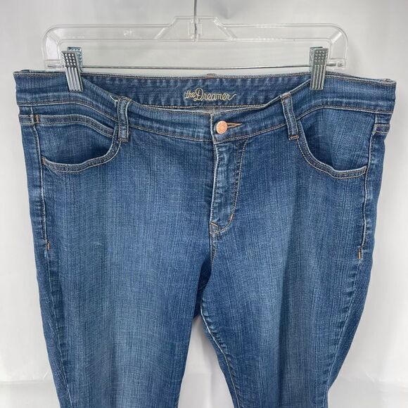 Old Navy Women's The Dreamer Jeans flare Denim Medium Wash Blue Size 14 - Picture 2 of 9